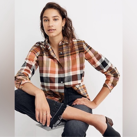 Madewell Classic Ex-Boyfriend Shirt in Seconda Plaid - Picture 6 of 15